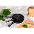Сковорода глибока Ardesto Gemini Bari, 28см, знімна ручка, алюміній, чорна (AR1228B)