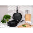 Сковорода глибока Ardesto Gemini Bari, 28см, знімна ручка, алюміній, чорна (AR1228B)