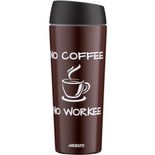 Термокухоль Ardesto Coffee Time, 450мл, нержавіюча сталь, коричневий (AR2645CB)