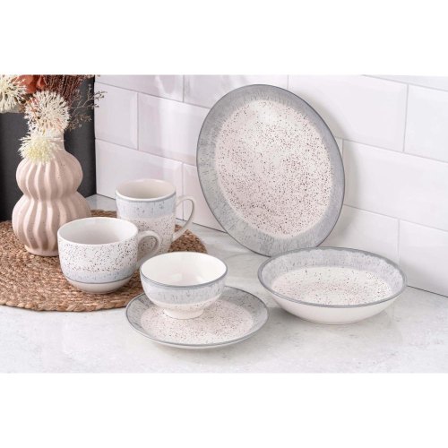 Чашка Ardesto Siena, 500мл, порцеляна, біло-сіра (AR2950SW)