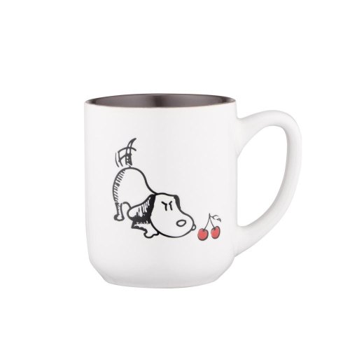 Чашка Ardesto Dog, 380мл, кераміка, біло-сіра (AR3057)