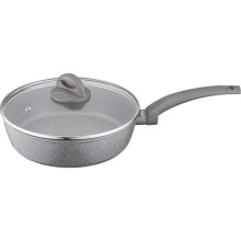 Сковорода глибока Ardesto Gemini Gourmet Apulia, 26см, з кришкою, алюміній, сіра (AR2426GGL)