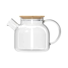 Заварник Ardesto Gemini, 600мл, боросилікатне скло/бамбук, прозорий (AR3006GBM)