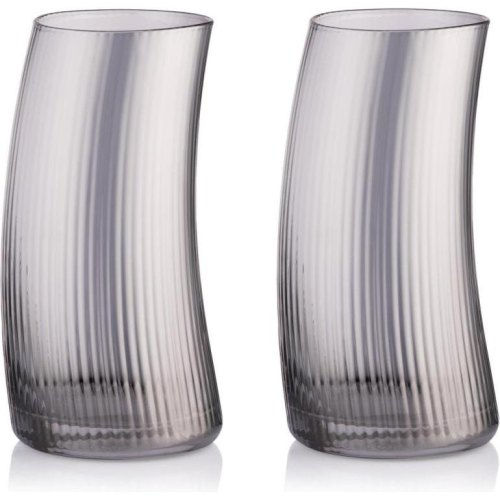 Набір склянок Ardesto Graphite, 500мл, 2шт, скло, сірий (AR2650RG)