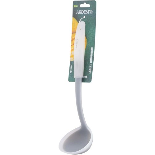 Ополоник Ardesto Fresh, 28.2см, силікон/пластик, сірий (AR1658G)