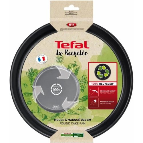 Форма для запікання Tefal La Recyclee, 26см, кругла, алюміній, чорна (J5709702)
