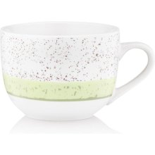Чашка Ardesto Siena, 500мл, порцеляна, біло-зелена (AR2950SWG)
