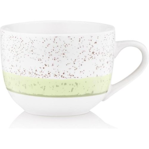 Чашка Ardesto Siena, 500мл, порцеляна, біло-зелена (AR2950SWG)