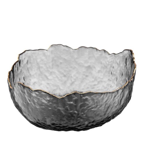 Салатник Ardesto Bell, 19.5см, скло, сірий (AR5007)