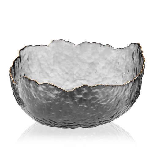 Салатник Ardesto Bell, 19.5см, скло, сірий (AR5007)