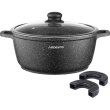 Каструля Ardesto Gemini Anzio, 3.1л, алюміній, зі скляною кришкою, чорна (AR2430GE)