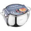 Каструля Ardesto Gemini Liguria, 6.4л, зі скляною кришкою, нержавіюча сталь (AR4364GB)
