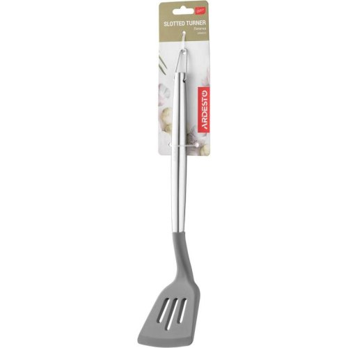Лопатка кухонна Ardesto Gemini, 34.5см, силікон/нержавіюча сталь, сіра (AR4451G)