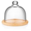 Блюдо Ardesto, 12см, з кришкою, бамбук/скло, прозоре (AR2612BD)