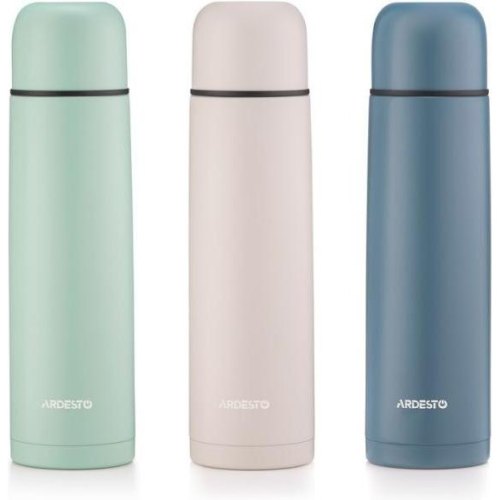Термос Ardesto Bright City, 1л, нержавіюча сталь, бежевий (AR2610BG)