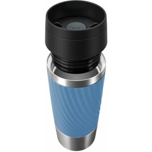 Термочашка Tefal Travel Mug Classic Twist, 360мл, нержавіюча сталь, блакитний (N2024510)