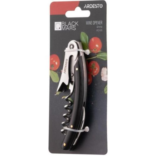 Штопор Ardesto Black Mars, 16.5см, нержавіюча сталь, дерево, чорний (AR2142B)