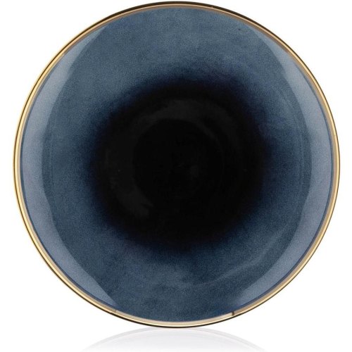 Тарілка десертна Ardesto Andria, 20.1см, кераміка, синьо-сіра (AR2920AB)