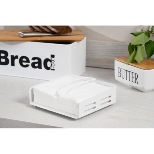 Серветниця  Ardesto Midori, метал, біла (AR0906W)