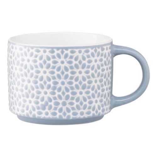 Чашка Ardesto Weaving B, 330мл, порцеляна, синьо-біла (AR3473B)