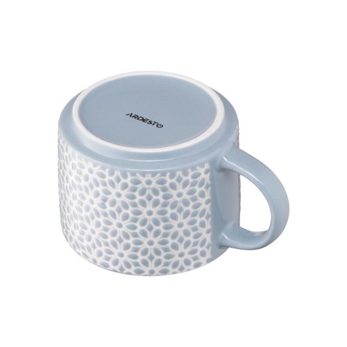 Чашка Ardesto Weaving B, 330мл, порцеляна, синьо-біла (AR3473B)