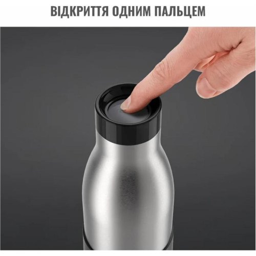 Термопляшка Tefal Bludrop, 700мл, нержавіюча сталь, чорний (N3111110)