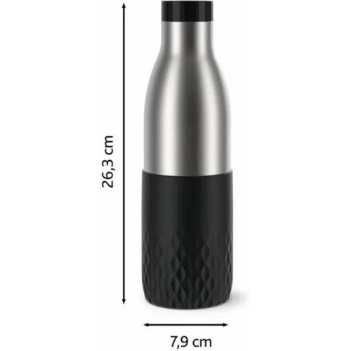 Термопляшка Tefal Bludrop, 700мл, нержавіюча сталь, чорний (N3111110)