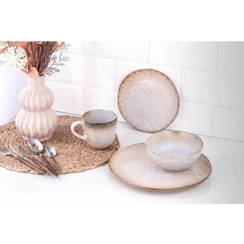 Тарілка обідня Ardesto Umbria, 27см, кераміка, бежева (AR2927UB)