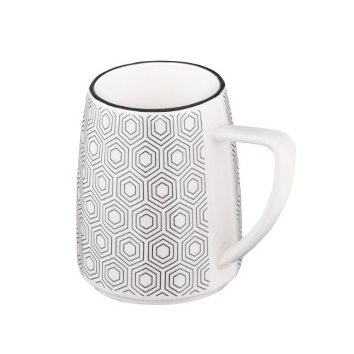 Чашка Ardesto Lamberto, 360мл, порцеляна, біло-сіра (AR3051)