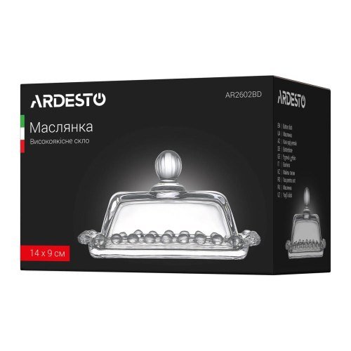 Маслянка Ardesto, скло, прозора (AR2602BD)