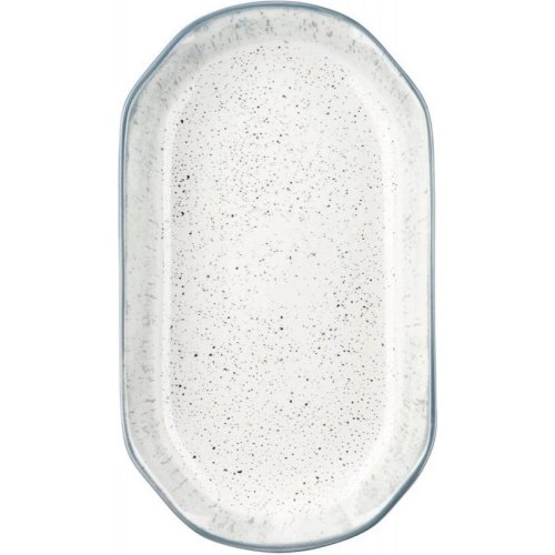 Блюдо Ardesto Siena, 32х18см, порцеляна, біло-сіре (AR2925SW)