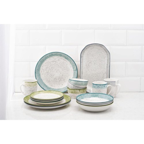 Блюдо Ardesto Siena, 32х18см, порцеляна, біло-сіре (AR2925SW)