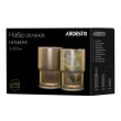 Набір склянок Ardesto, 200мл, 2шт, скло, золотистий (AR2620GG)