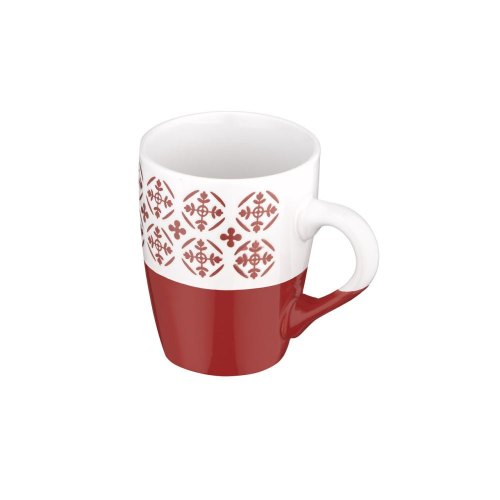Чашка Ardesto Ornament, 320мл, кераміка, червоно-біла (AR3045R)