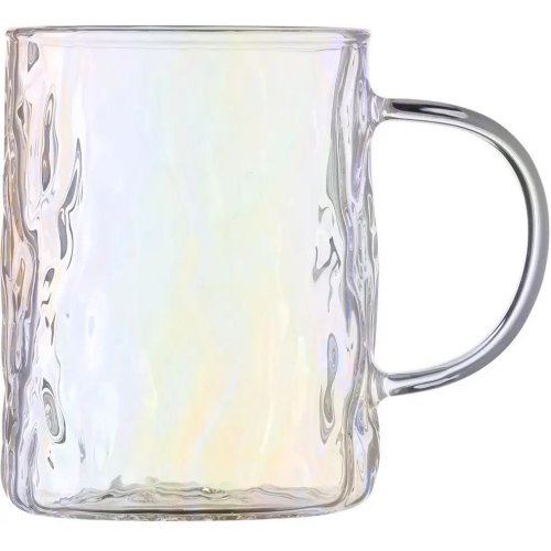 Набір чашок Ardesto Shine mix, 260мл, 4шт, боросилікатне скло, прозорий/золотистий/сірий/перламутровий (AR2626GM)