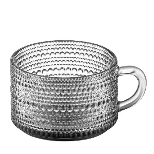 Чашка Ardesto Verbena, 10.5см, скло, сіра (AR5030)