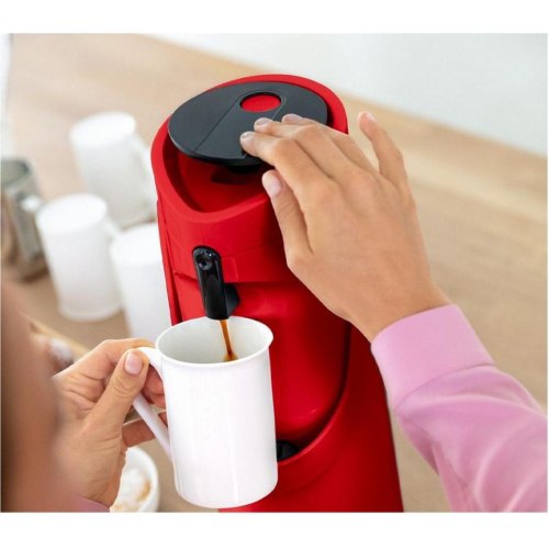 Термос Tefal Ponza Pump, 1.9л, пластик/скло, червоний (K3140314)