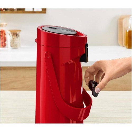 Термос Tefal Ponza Pump, 1.9л, пластик/скло, червоний (K3140314)