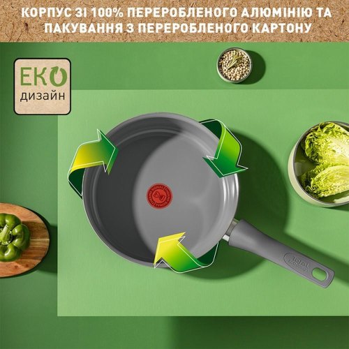 Сковорода Tefal Renewal, 28см, алюміній/бакеліт, сірий (C4260643)