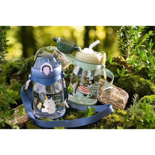 Пляшка для води дитяча Ardesto Unicorn, 500мл, пластик, синя (AR2250PU)