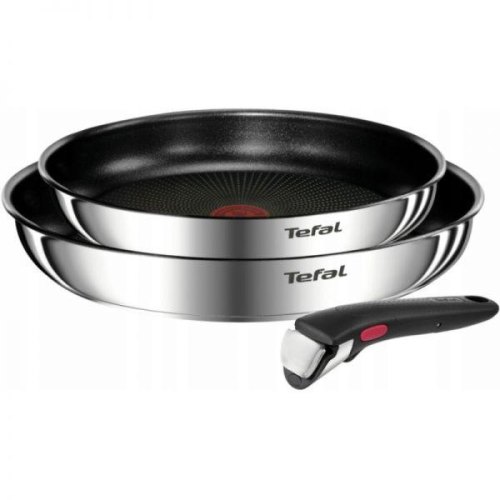 Набір посуду Tefal Ingenio Emotion, змінна ручка, 3 предмети, нержавіюча сталь/бакеліт (L897S374)