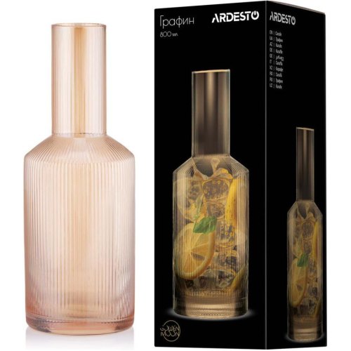 Графин Ardesto, 800мл, боросилікатне скло, золотистий (AR2690GG)