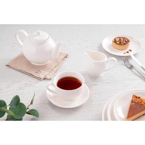 Блюдце Ardesto Imola, 17см, порцеляна, біле (AR3533I)