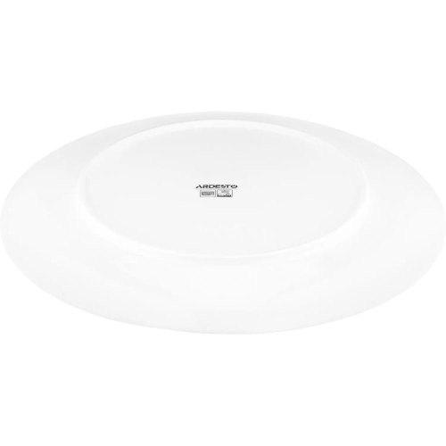 Тарілка обідня Ardesto Capri, 26.8см, порцеляна, біло-зелена (AR0427CWG)