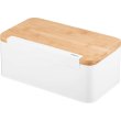 Хлібниця Ardesto Midori, метал/бамбук, біла (AR0914WB)