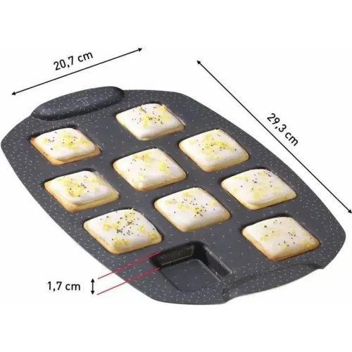 Деко Tefal PerfectBake, 10 квадратних форм, алюміній, коричневе (J5734502)