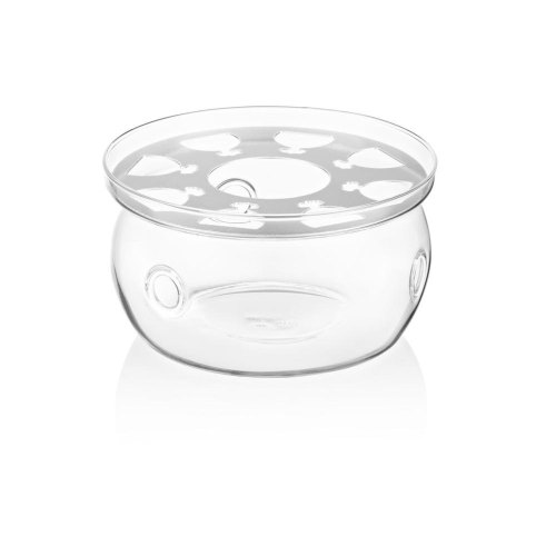 Підставка для заварника Ardesto, зі свічкою, боросилікатне скло, прозора (AR1900GBC)