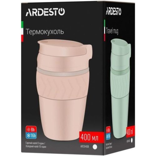 Термокухоль Ardesto Cosy, 400мл, нержавіюча сталь, чорний (AR2640BT)
