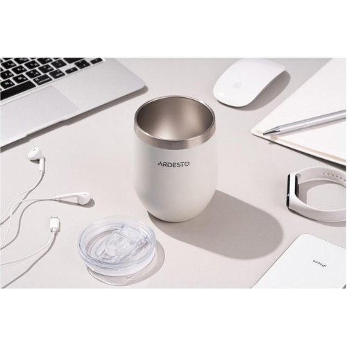 Термокухоль Ardesto Compact Mug, 350мл, нержавіюча сталь, білий (AR2635MMW)