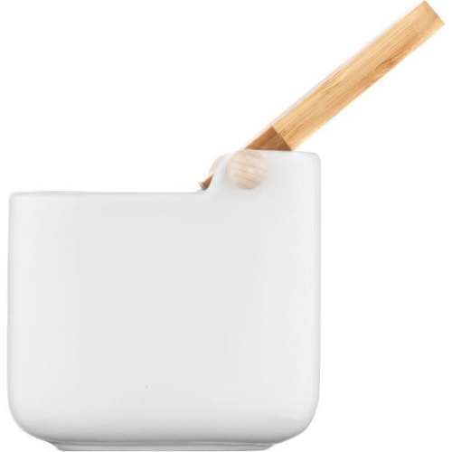Цукорниця Ardesto Midori, 840мл, кераміка/бамбук, біла (AR0907W)